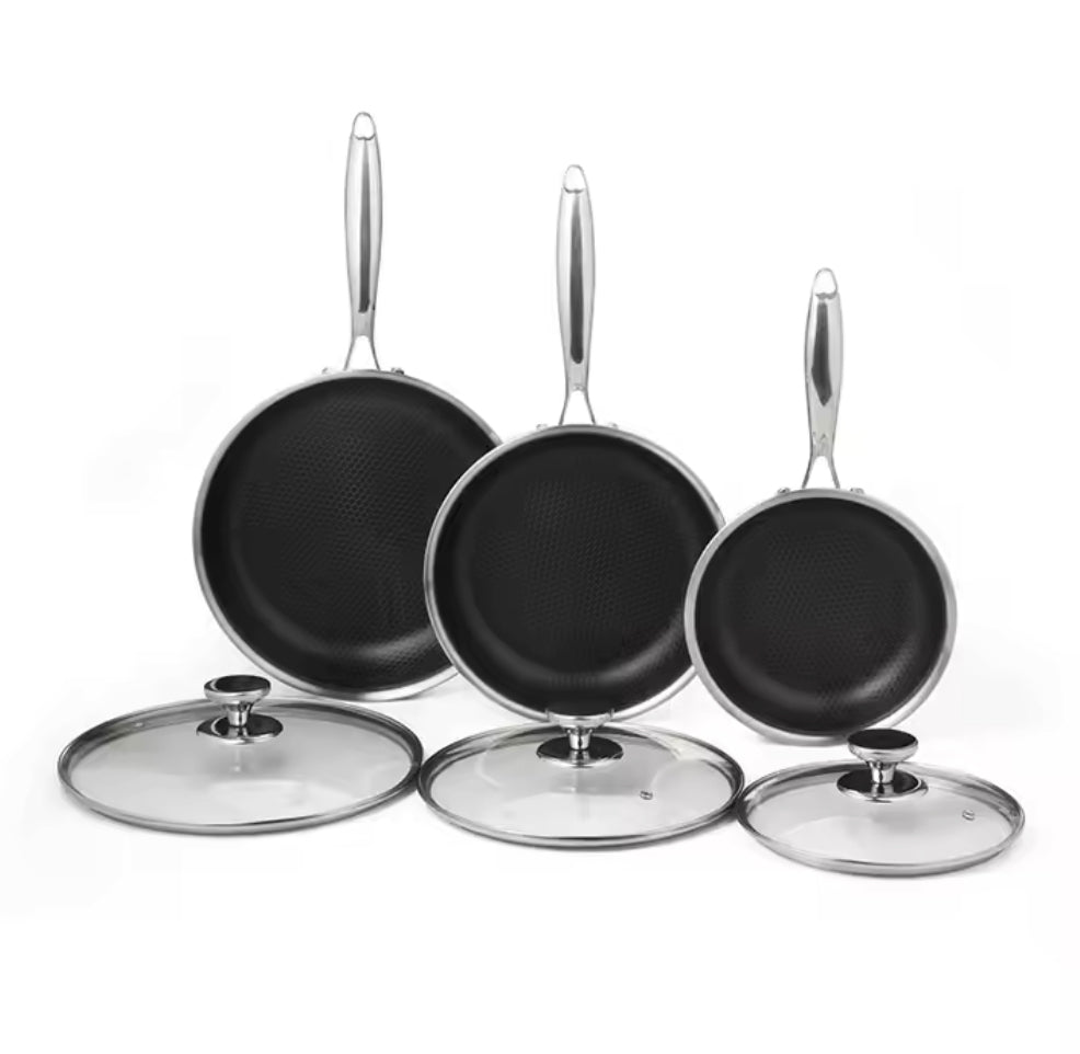 Upgrade your kitchen with the UltiCook 3-Piece Cookware Set—where innovation meets culinary excellence.