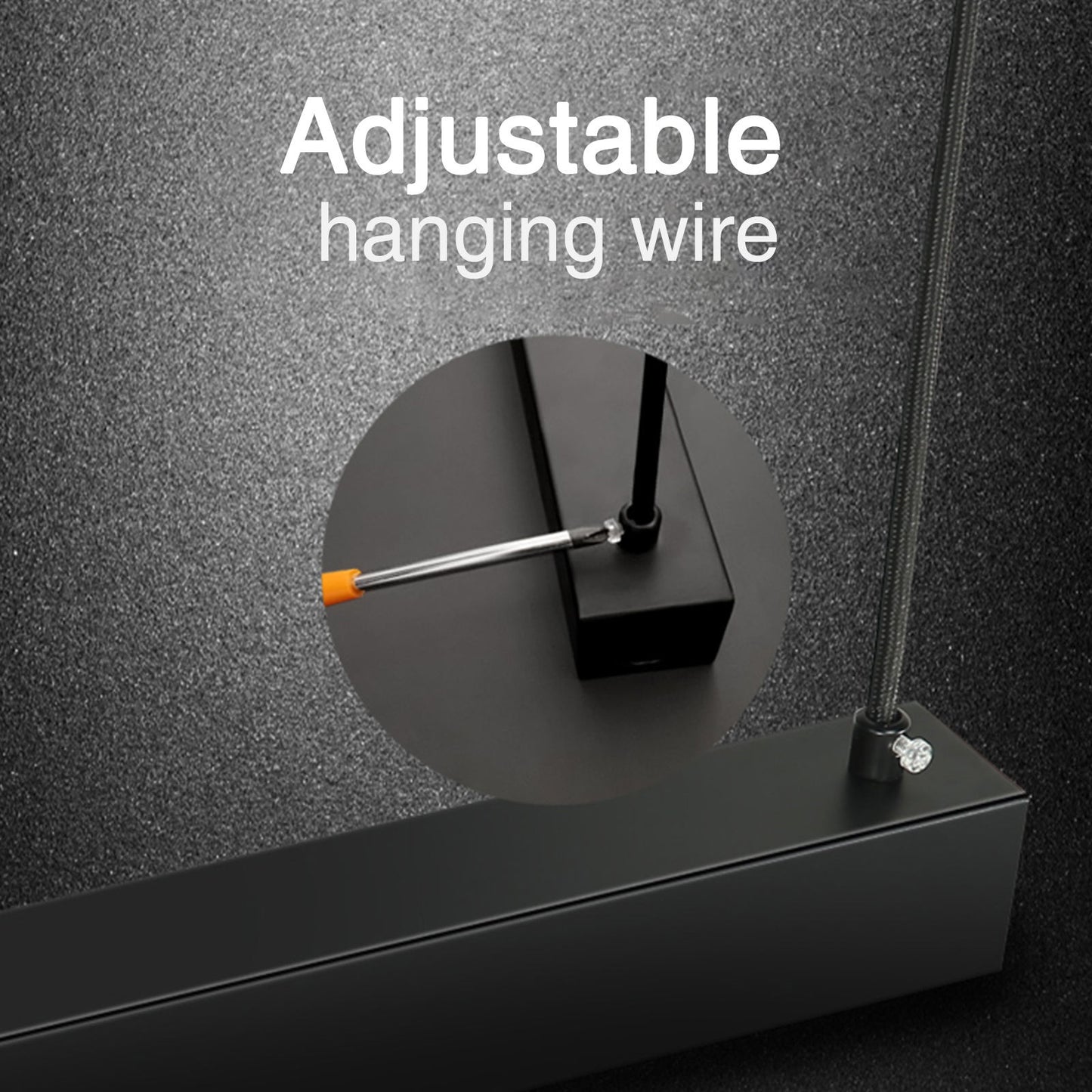 Modern Minimalist Long Strip Chandelier Black Line LED Pendant Lamp
