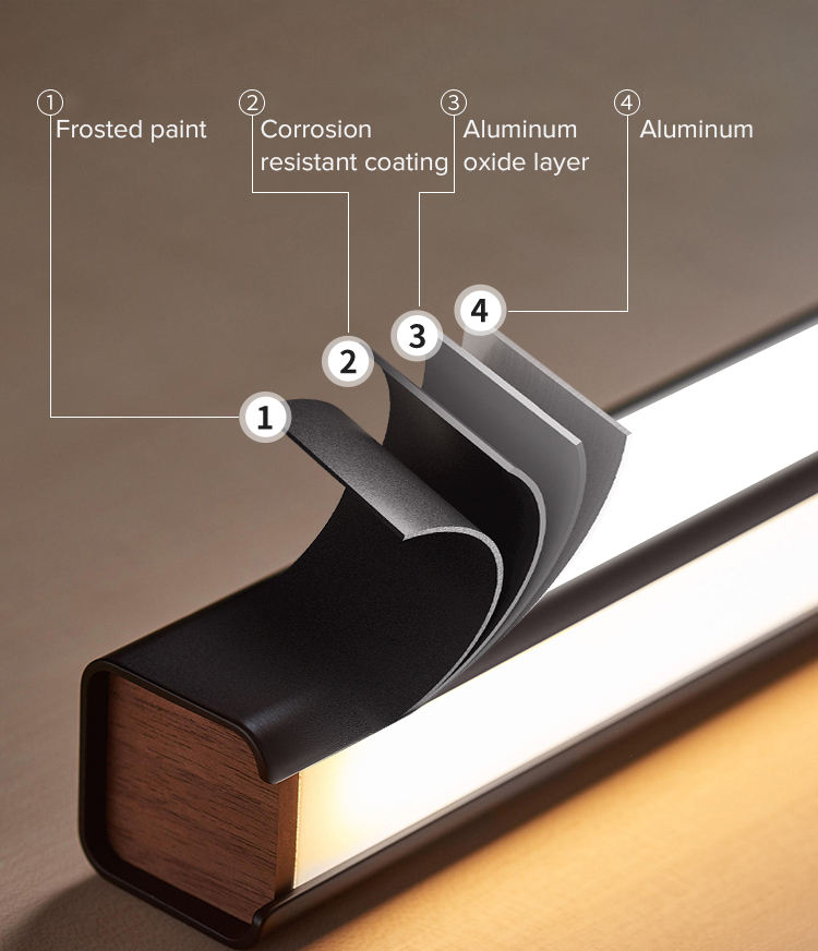 Modern Minimalist Long Strip Chandelier Black Line LED Pendant Lamp