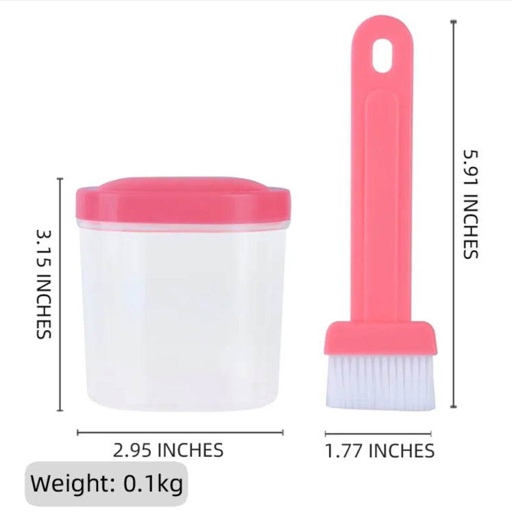 Silicone food brush with Integrated spice/sauce container