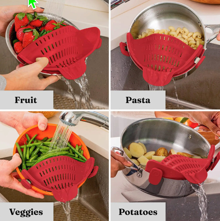 Clip Pan Drain - Drain Excess Water or Grease Right from your Pot!