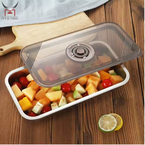 FoodFresh Storage:  Freezer/Fridge straight to Oven Stainless Steel Vacuum Seal Containers