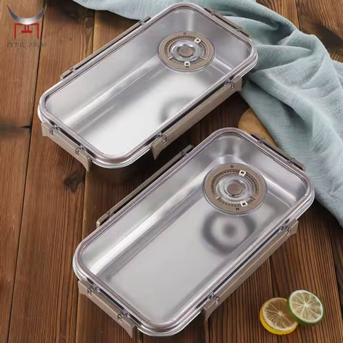 FoodFresh Storage:  Freezer/Fridge straight to Oven Stainless Steel Vacuum Seal Containers