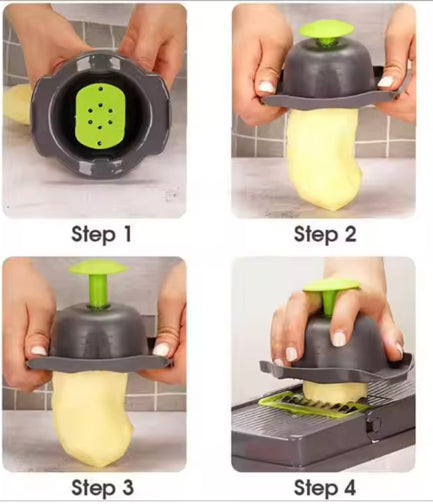 Multi 16 In 1 manual mandolin fruit & vegetable cutter, onion dicer, veggie slicer, vegetable chopper