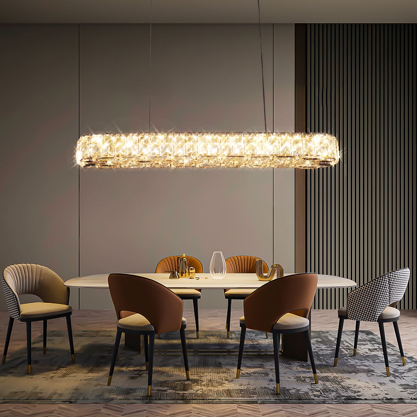 Modern Minimalist LED Light Crystal