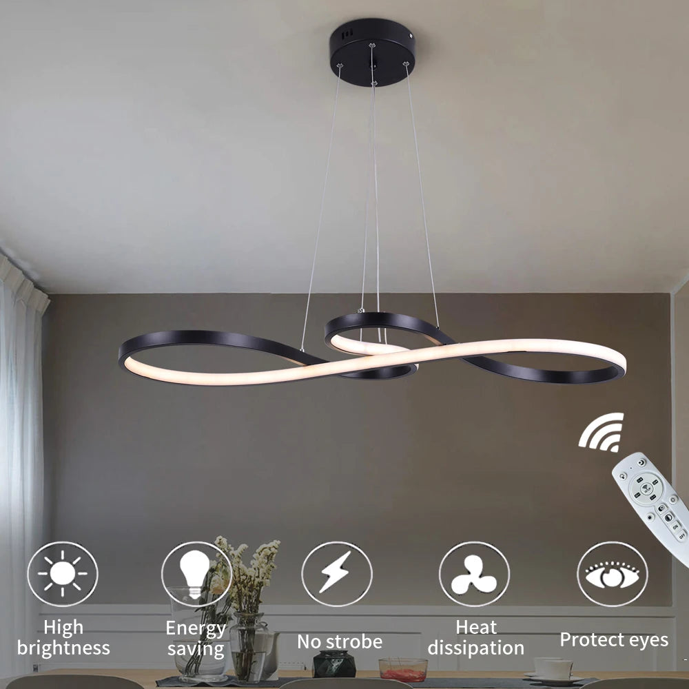 Mininalist 50W Twist Pendant Light Chandelier Luminaire