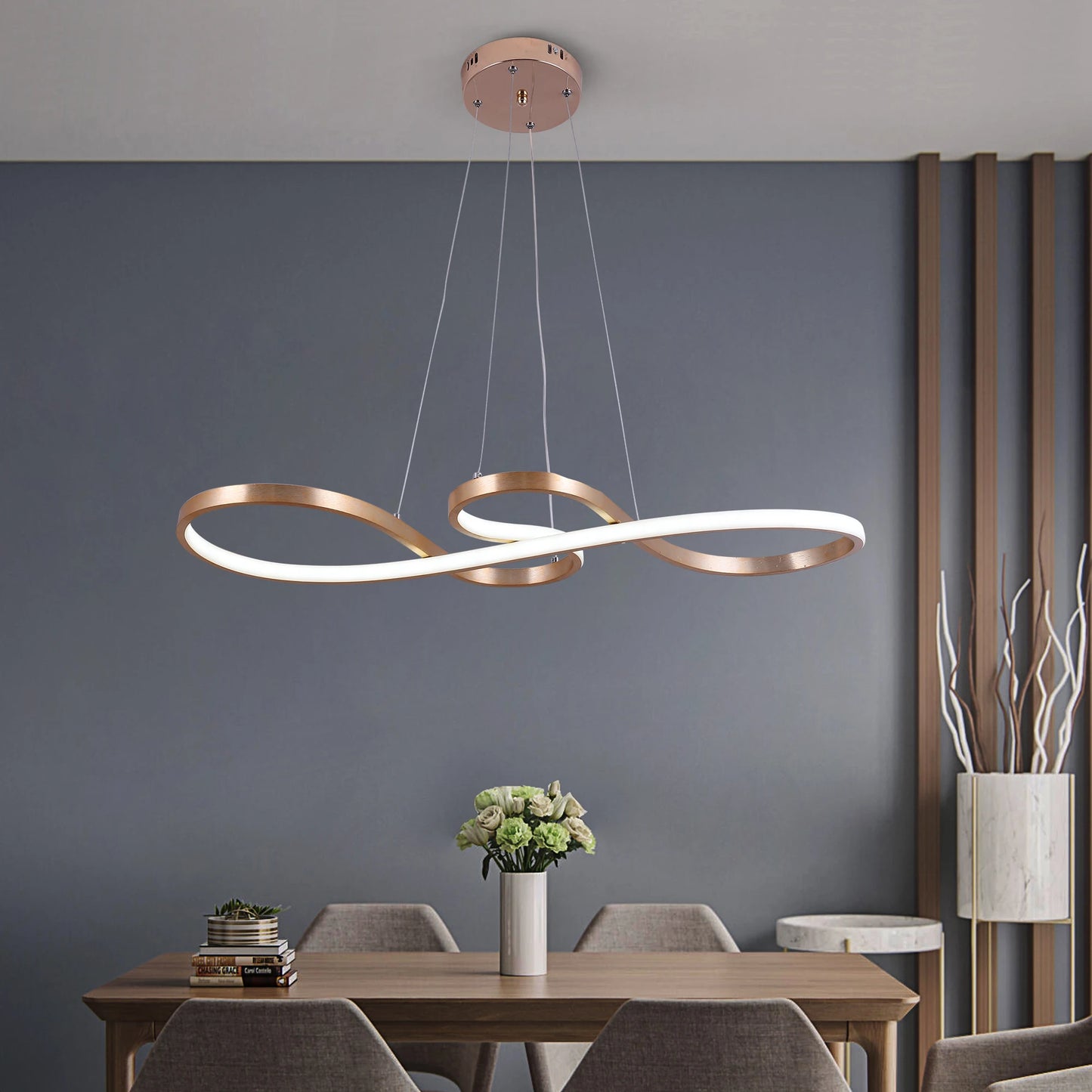 Mininalist 50W Twist Pendant Light Chandelier Luminaire